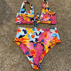 Multicolor High Waisted Bikini